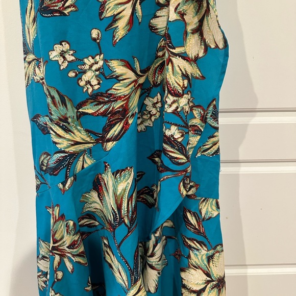 Blue Floral Midi Dress - Picture 3 of 6